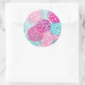 Sticker Rond Bright Floral pattern 2 (Sac)