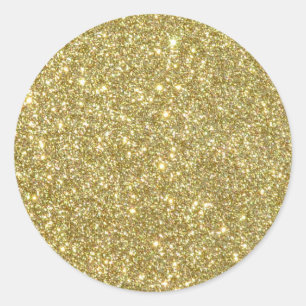 Sticker Rond Bright Gold Parties scintillant étincelles