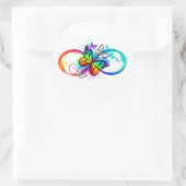Sticker Rond Bright infinity with rainbow butterfly (Sac)
