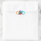 Sticker Rond Bright infinity with rainbow butterfly (Sac)