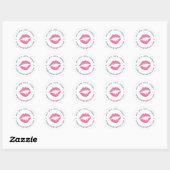 Sticker Rond Bright Kiss | Distributeur de produits Lip (Feuille)