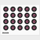Sticker Rond Bright Kiss | Distributeur de produits Lip (Feuille)