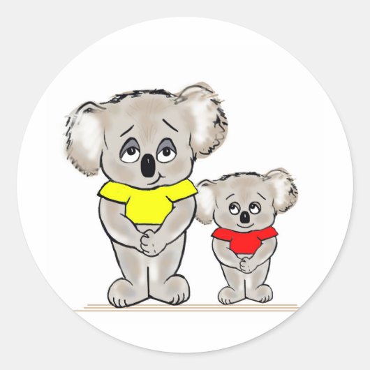 Sticker Rond Bright Koalas (Devant)