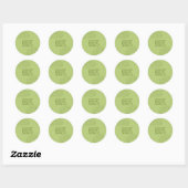 Sticker Rond Bright Minimalist Citrus Bridal Shower (Feuille)