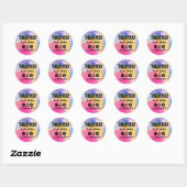 Sticker Rond Bright Paint Splatter Merci tendance Clas de média (Feuille)