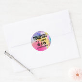 Sticker Rond Bright Paint Splatter Merci tendance Clas de média (Enveloppe)