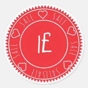 Sticker Rond Bright Red Vale Prix Classic Classic Round