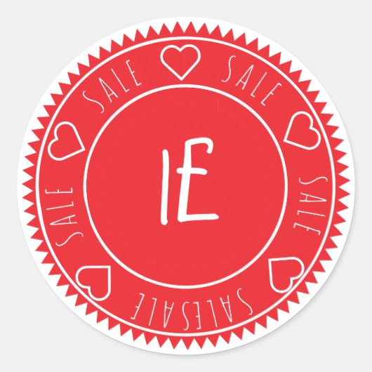 Sticker Rond Bright Red Vale Prix Classic Classic Round (Devant)