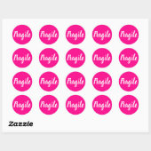 Sticker Rond Bright rose fragile entreprise moderne tendance (Feuille)