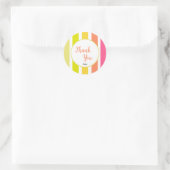 Sticker Rond Bright Stripes Été Humeur Merci (Sac)