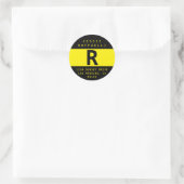 Sticker Rond Bright Yellow Modern Look Adresse de retour (Sac)