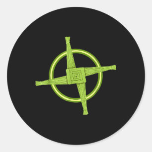Sticker Rond Brigid''Croix Pagan Christian T-shirt irlandais St