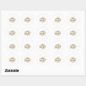 Sticker Rond Brillant (Feuille)