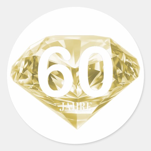 Sticker Rond Brillant 60 ans (Devant)