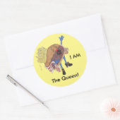 Sticker rond brillant 'Burger Bernice' (Enveloppe)