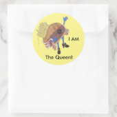 Sticker rond brillant 'Burger Bernice' (Sac)