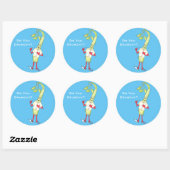 Sticker rond brillant 'Do You Crunchy' (Feuille)