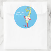 Sticker rond brillant 'Do You Crunchy' (Sac)