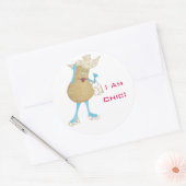 Sticker rond brillant 'Pear Paula' (Enveloppe)