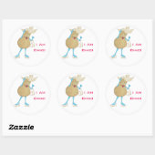 Sticker rond brillant 'Pear Paula' (Feuille)
