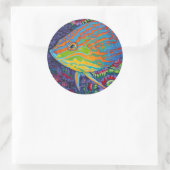 Sticker Rond Brillant poisson tropical I (Sac)