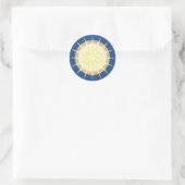 Sticker rond brillant Vergina Sun Classic (Sac)