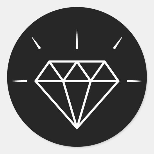 Sticker Rond Brille comme un diamant ! (Devant)