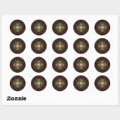 Sticker Rond Brille et monte (Feuille)