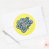 Sticker Rond Brille ta lumière (Enveloppe)