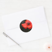 Sticker Rond Brilliant Red Poppy (Enveloppe)
