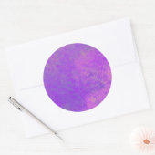 Sticker Rond Brilliant Violet Marbré Artsy (Enveloppe)