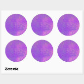 Sticker Rond Brilliant Violet Marbré Artsy (Feuille)