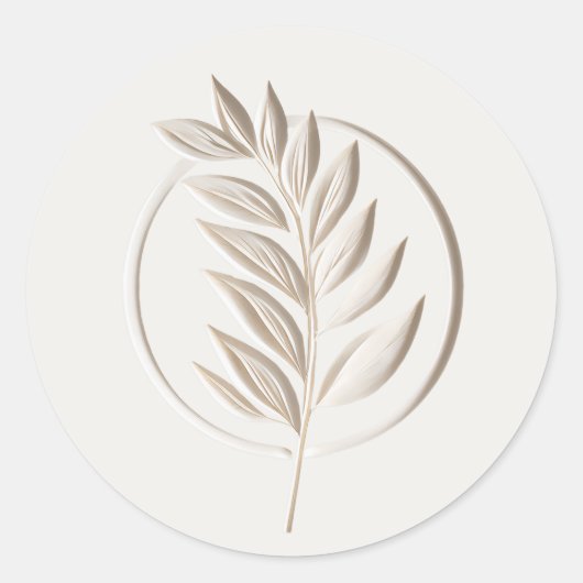 Sticker Rond brindille de presse à lettres sculptée (Devant)