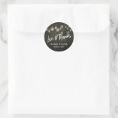 Sticker Rond Briques gris foncé Edison Lights Love & Thanks (Sac)