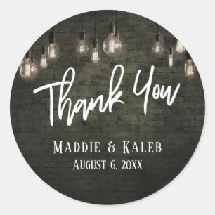 Sticker Rond Briques industrielles audacieuses avec Merci Ediso