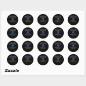 Sticker Rond Brisbane (Feuille)