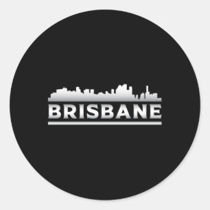 Sticker Rond Brisbane Australia City Skyline Cityscape Cadeau