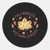 Sticker Rond Brise automnale Feuilles d'automne Feuille d'érabl (Devant)