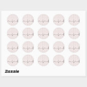 Sticker Rond Brise cardiaque EKG sur papier graphique, pouls Ph (Feuille)