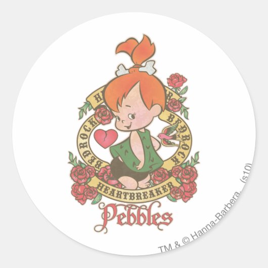 Sticker Rond Brise-coeur PEBBLES™ (Devant)
