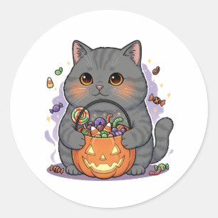 Sticker Rond Brit de queue ou de traite - Halloween de Shorthai