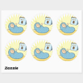 Sticker Rond Brit Milah (Feuille)