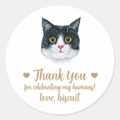 Sticker Rond Britanniques Shorthair Chat Wedding Favoriser Stic (Devant)