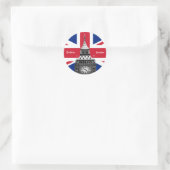 Sticker Rond British Flag & Big Ben - Londres, Royaume-Uni /fan (Sac)