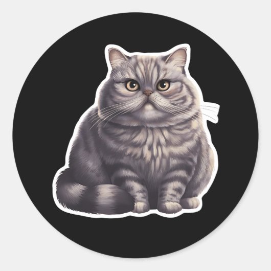 Sticker Rond British Shorthair (Devant)
