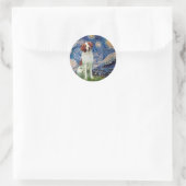 Sticker Rond Brittany Spaniel 3 - Nuit étoilée (Sac)