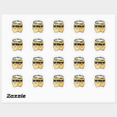 Sticker Rond Bro-rritos Blague de burrito drôle (Feuille)