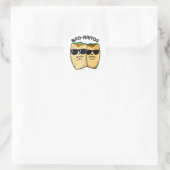 Sticker Rond Bro-rritos Blague de burrito drôle (Sac)