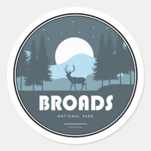 Sticker Rond Broads Parc national Deer
