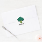 Sticker Rond Brocco lick Funny Veggie Broccoli Pun (Enveloppe)